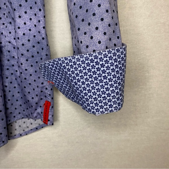 7 Downie Street Men’s Dress Shirt with Contrast Cuffs Size 4 (Medium) 16 Neck - Picture 7 of 11